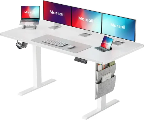 Miniatura 14 de Marsail - Escritorio eléctrico de pie, de 40x24 pulgadas, de altura ajustable, para oficina en casa y juegos, con 4 ajustes preestablecidos