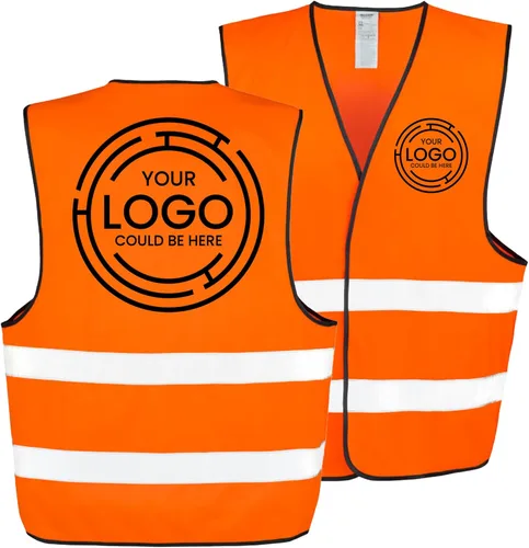 Chaleco de seguridad personalizado, chaleco de alta visibilidad para hombres, ropa de trabajo reflectante de alta visibilidad Naranja de seguridad -