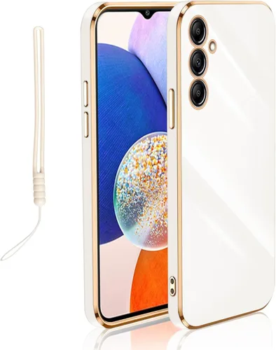 Miniatura 11 de Funda para Samsung A14 0.18 oz, Galaxy A14 0.18 oz Case para mujer con purpurina de cristal suave TPU transparente de lujo Bling linda funda