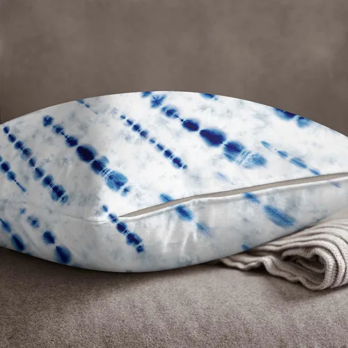 Miniatura 3 de S4Sassy Shibori - Funda de cojín decorativa de algodón con estampado de popelina azul índigo, 2 unidades, 14 x 14 pulgadas