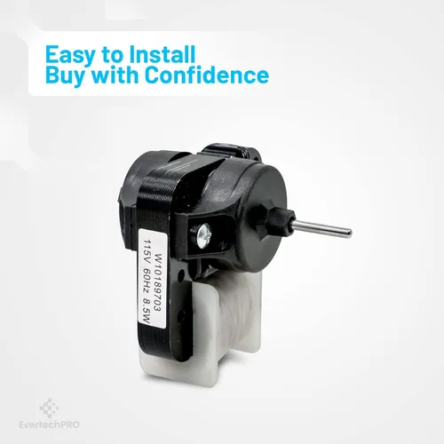 Miniatura 5 de EvertechPRO Motor del ventilador del evaporador del refrigerador W10189703 para Whirlpool 2214986 10449505 10449506 1469124