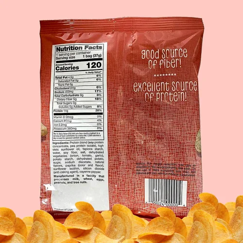 Miniatura 2 de ProtiWise Chips de proteína para barbacoa, 0.55 onzas de proteína, alta fibra, baja en carbohidratos, baja en calorías, aperitivo saludable sin