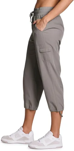 Miniatura 45 de RBX - Pantalón capri deportivo con cordón,ligero, con bolsillos y estilo cargo, para mujer