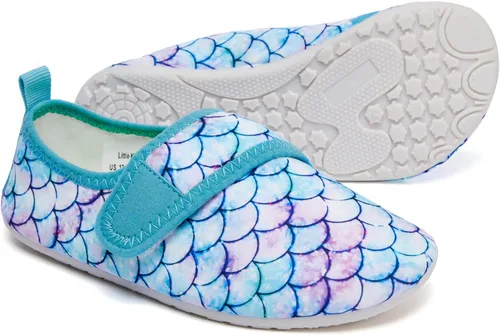 Miniatura 7 de HIITAVE Zapatos acuáticos antideslizantes para la playa, natación, secado rápido, calcetines acuáticos para niños y niñas pequeños