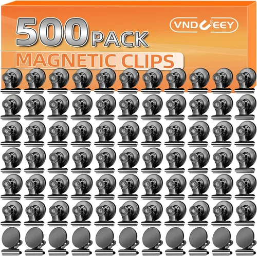 Miniatura 10 de VNDUEEY Paquete de 20 imanes para nevera, clips magnéticos fuertes resistentes, clips magnéticos para pizarra blanca, imanes para nevera, taquilla