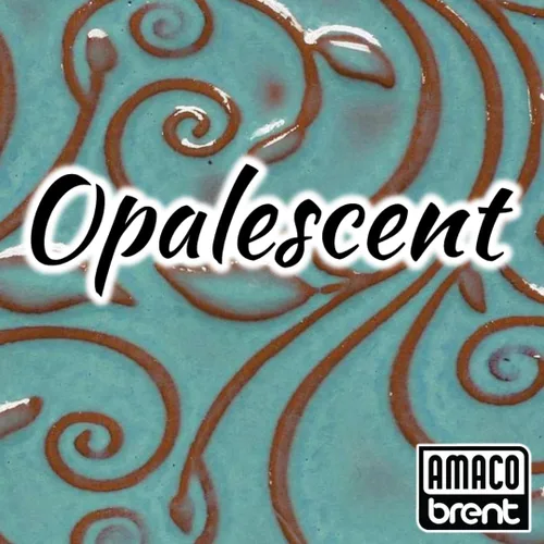 Miniatura 2 de AMACO Opalescent O-20 Bluebell Powder Blue Glaze Pint, 16 onzas (16.0 fl oz), esmalte de cerámica líquida de cerámica líquida con cono de fuego bajo