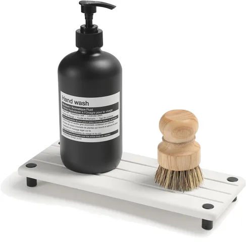 Miniatura 23 de Organizador de Fregadero de Cocina, Bandeja de Piedra Absorbente de Agua para Fregadero, Bandeja de Encimera de Baño de Diatomita, Protector