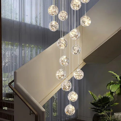 Miniatura 15 de Lámparas Colgantes Candelabros de Cristal Modernos Luminaria Colgante para Isla de Cocina Lámpara Colgante de Esfera, Candelabro Ajustable