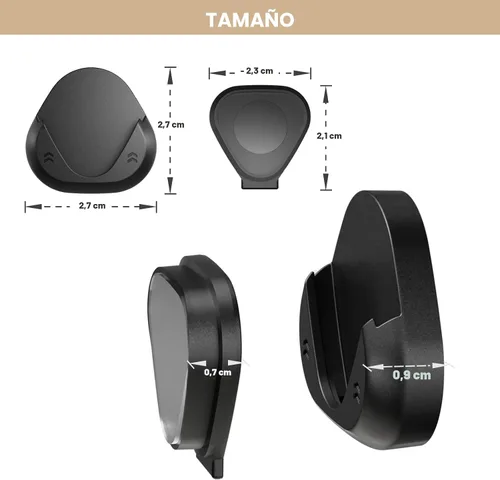 Miniatura 5 de Paquete de 6 Soportes Magnéticos para Control Remoto de Montaje en Pared, Organizador de Control Remoto de TV Conveniente y Elegante
