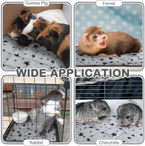Miniatura 6 de Namalu Paquete de 4 Camas Autocalentables para Gatos, Alfombrilla Autocalentable para Gatos con Patrón de Estrella, Almohadilla Suave para Jaula