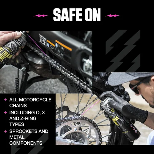 Miniatura 4 de Muc-Off Lubricante de cadena seca para motocicleta, fórmula sintética ultraduradera, lubricación de larga duración, máxima protección de cadena