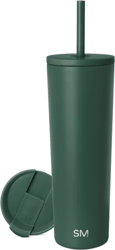 Miniatura 10 de Simple Modern- Vaso con aislamiento, c/tapa y pajilla Taza de viaje Botella de agua de ac. inox. reutilizable Unisex Colecc. Classic 24 oz