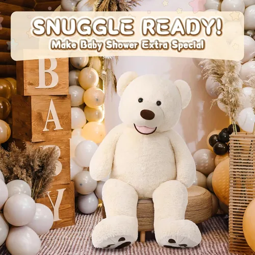 Miniatura 4 de MorisMos Oso de Peluche Gigante, Oso de 39 Pulgadas, Animales de Peluche Grandes con Huellas Grandes, Osos de Peluche de Regalo para Niños