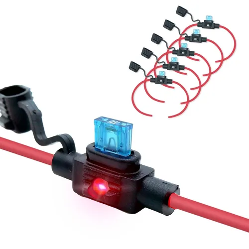 Miniatura 14 de Paquete de 5 resistentes al agua, IP67, portafusibles ATO/ATC en línea, 12 AWG para automóviles, marinos