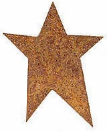 Miniatura 5 de Paquete de 36 recortes de estrella de hojalata oxidada, estrellas de metal oxidadas para manualidades – Primitivo, rústico campestre, manualidades