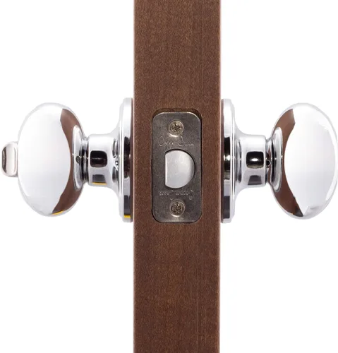 Miniatura 6 de Copper Creek EK2030PS - Pomo de puerta en forma de huevo, función de privacidad, 1 unidad, acabado pulido inoxidable inoxidable pulido