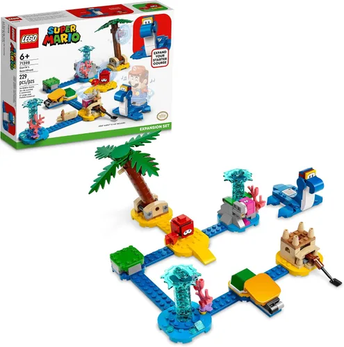 LEGO Super Mario Dorrie's Beachfront Expansion Set 71398 Kit de construcción; juguete coleccionable para niños de 6 años en adelante (229 piezas)