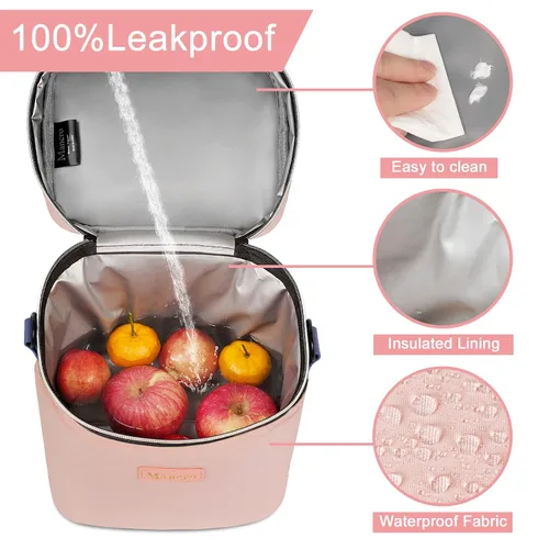 Miniatura 4 de Bolsa de refrigeración de leche materna Mancro con capacidad para 6 biberones de hasta 9 onzas, bolsa térmica para biberones con paquete de hielo
