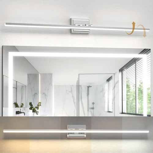 Miniatura 14 de NIORSUN Lámpara de baño moderna de 24 pulgadas, 14W 5CCT regulable LED negro, luces de tocador de baño sobre espejo, luces de tocador para espejos