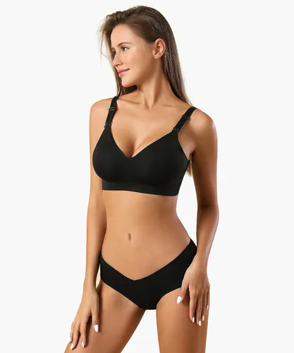Miniatura 7 de HBselect 3 brasieres de lactancia para lactancia materna, sin costuras, sin costuras, brasier de maternidad, bralette para dormir durante