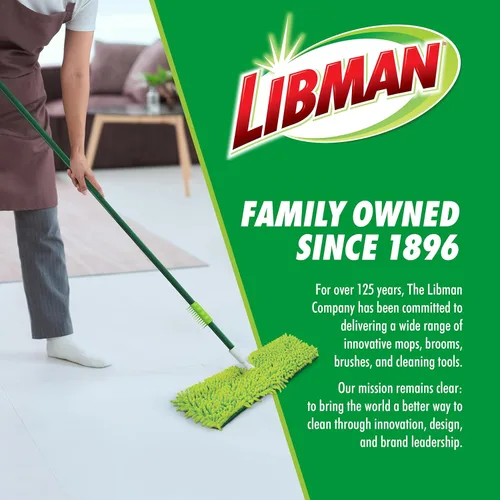 Miniatura 6 de Libman - Trapeador de polvo de microfibra de 2 lados de 18 pulgadas, trapeadores secos y húmedos de doble cara para limpieza de suelos, madera dura