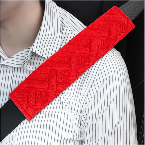 Miniatura 8 de Dickno - Juego de 2 almohadillas para cinturón de seguridad de auto, suaves y cómodas, fundas para correa de hombro para cinturón de seguridad, Negro