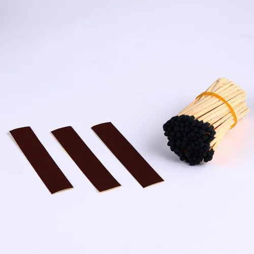Miniatura 7 de Cerillas negras de 3 pulgadas incluidas, soporte de vidrio con golpeador, Cloche de vidrio con golpeador, fósforos en un frasco con golpeador, tarro