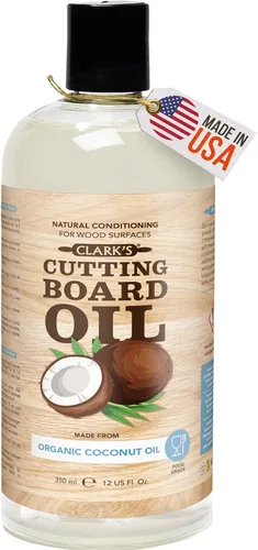 Miniatura 8 de CLARK'S Aceite mineral para tabla de cortar, aceite mineral de grado alimenticio enriquecido con extractos de naranja y limón, penetra profundamente