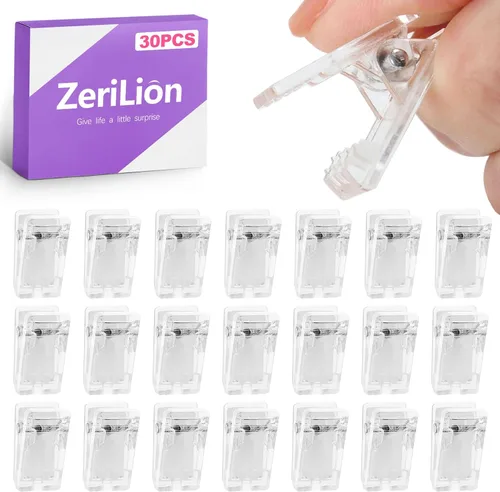 Paquete de 30 clips adhesivos transparentes para pared, ganchos para tiras de comando, ganchos pequeños para colgar fotos, carteles, tapices,