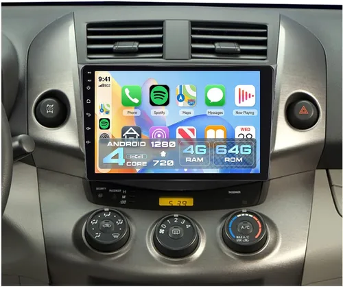 Miniatura 11 de Radio de coche 2G+64G para Toyota RAV4 2007-2011 SIN JBL, Rimoody Android 13 Estéreo de coche inalámbrico Carplay Android Auto Bluetooth 5.0