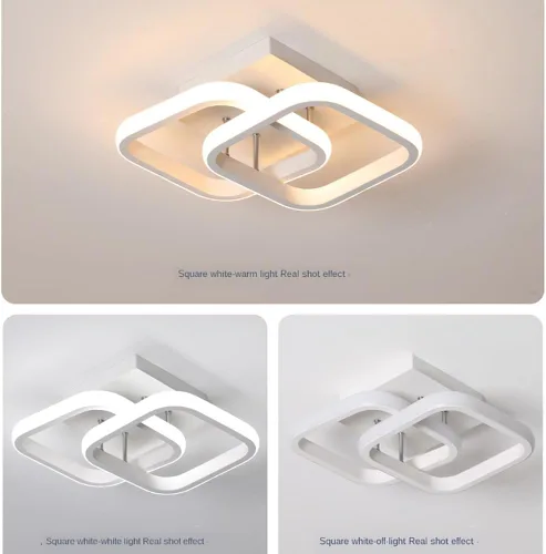 Miniatura 2 de Lámpara de techo LED, lámpara cuadrada blanca de 18 W, 3000 K-6000 K, lámpara de techo opcional de montaje empotrado, moderna para sala de estar