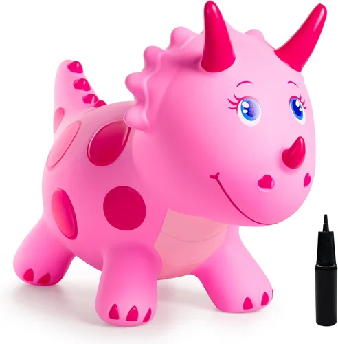 Miniatura 11 de Bouncy Hopper - Juguete inflable de vaca con forma de caballo, juguete inflable para saltar de animales, paseo en gorila en interiores y exteriores