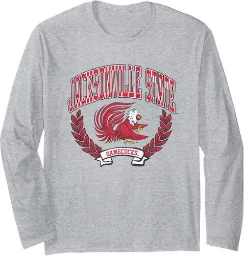 Jacksonville State Gamecocks Victory - Camiseta de manga larga con logotipo vintage, Gris