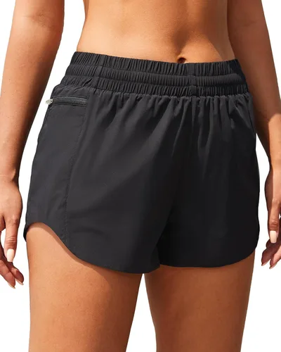 Miniatura 4 de Holipick Women's 3'' High Waisted Running Shorts with Zipper Pocket Athletic Quick Dry Workout Shorts with Mesh Liner