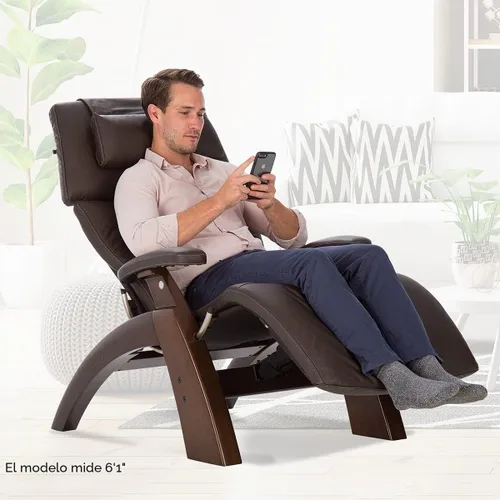 Miniatura 4 de Human Touch Perfect Chair PC-350 - Silla reclinable eléctrica de gravedad cero para adultos, piel de grano superior transpirable, soporte lumbar