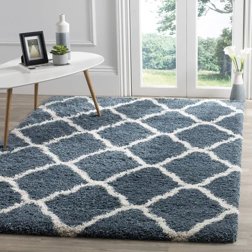 Miniatura 41 de SAFAVIEH Hudson Shag Collection - Alfombra extragrande de 11 x 15 pies, diseño de enrejado, no desprende pelusa y de fácil cuidado, 2 pulgadas
