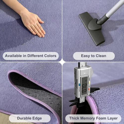Miniatura 128 de Amearea Alfombras modernas para dormitorio, sala de estar, alfombra de espuma viscoelástica gruesa de 4 x 6 pies, alfombra de espuma viscoelástica
