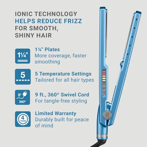 Miniatura 4 de BaBylissPRO 1 1/4" Digital Ionic Flat Iron, Hair Straightener, Shorter Plates