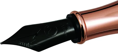 Miniatura 3 de Monteverde Invincia - Pluma estilográfica de fibra de carbono de oro rosa, punta media, diseño de fibra de carbono con tapa chapada en oro rosa