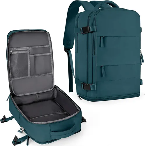 Miniatura 66 de coowoz Mochila grande de viaje para mujeres y hombres, mochila de transporte, mochila para senderismo impermeable, mochila deportiva para Rosa