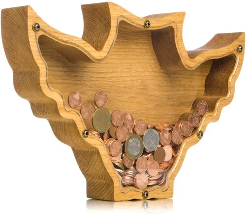 Miniatura 2 de Hucha de búho – Caja de dinero de madera personalizada para niños y adultos Regalo Montessori y decoración de guardería Ideal para baby showers