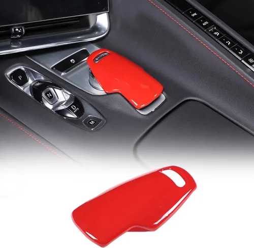 Miniatura 10 de Cubierta de protección de la cabeza de la perilla de la palanca de cambios, ABS, 1 unidad compatible con Corvette C8 Stingray 2020 2021 2022 2023