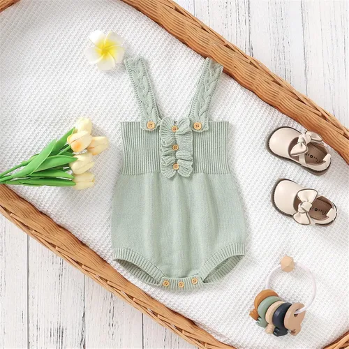 Miniatura 2 de Conjunto de ropa de bebé niña recién nacida, mameluco de algodón sin mangas, suéter de conejo, ropa para bebé niña
