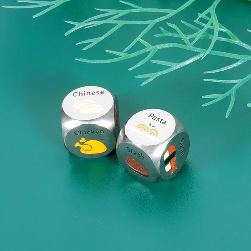Miniatura 6 de 2 dados de comida para parejas, regalos de acero para el 11º aniversario, regalos del día del padre, regalos para hombres, papá, regalos
