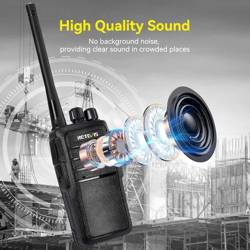 Miniatura 4 de Retevis Radio RT21 de 2 vías de largo alcance, walkie talkies para adultos, radios bidireccionales recargables de alta resistencia con cargador