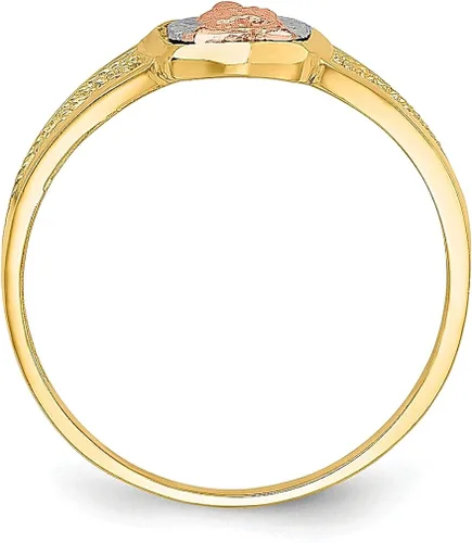Miniatura 2 de ICE CARATS Anillo de oro blanco de dos tonos de 14k para mujer, joyería fina religiosa para ella, regalos para ella, Oro