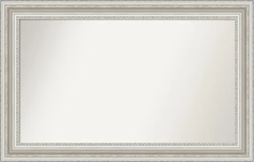 Miniatura 53 de Amanti Art Espejo de baño plateado para sobre el fregadero, 26 x 26 pulgadas, espejo cuadrado de plata antigua, marco de madera tradicional mediano