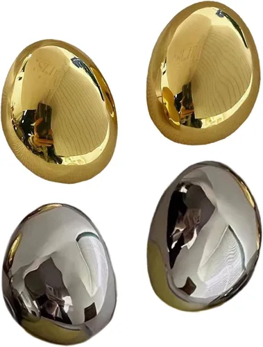 Miniatura 18 de Aretes de aro de oro gruesos para mujer, ligeros, con forma de gota de agua, aretes de aro abiertos y huecos en forma de lágrima, plata y oro