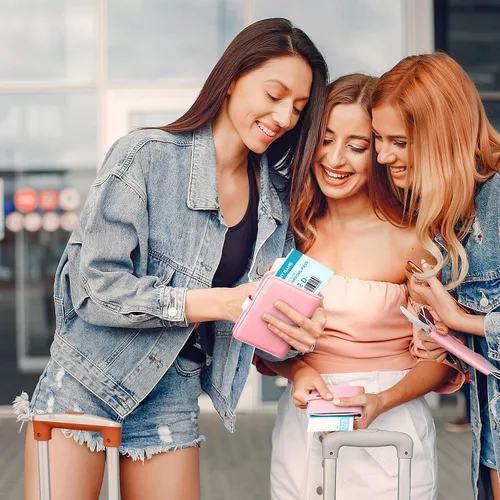 Miniatura 7 de Forvencer Funda para pasaporte con cierre de cremallera seguro, cartera de pasaporte premium para viajes, bonita funda de tarjeta de bloqueo RFID