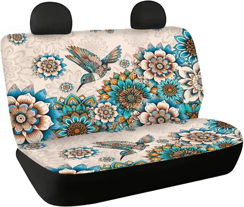 Miniatura 35 de AFPANQZ Funda protectora para asiento trasero de automóvil, con bandera patriótica estadounidense, solo para asiento trasero de automóvil, camión